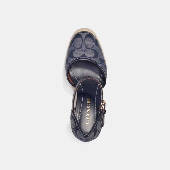 NWT Coach Outlet Raine Espadrille In Signature Denim - Picture 5 of 6